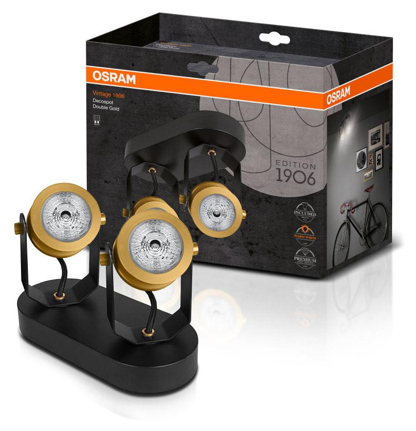 Osram Vintage 1906 LED-lampen, 2 stuks, GU10, 2700 K, Goud