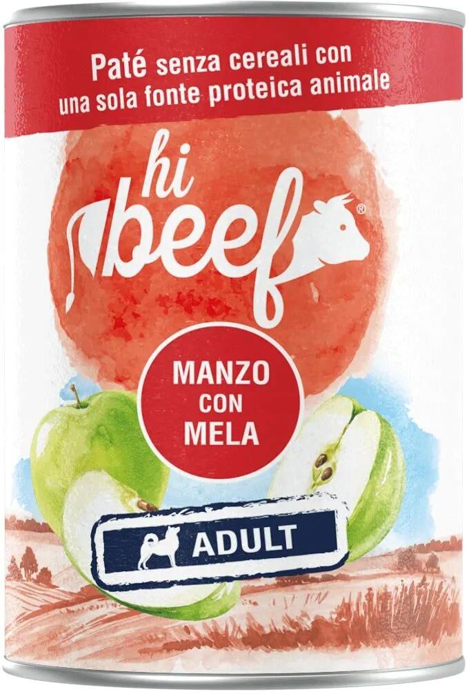 Kit Risparmio 6x400G Hi Beef Dog ADULT MANZO CON MELA