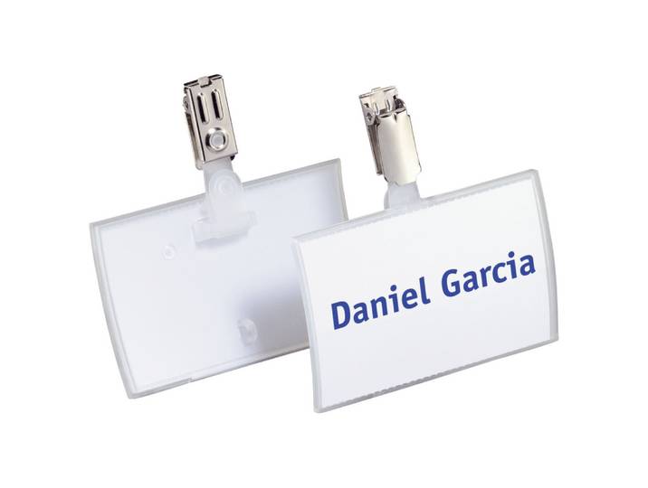 DURABLE Porte-badge pliable transparent CLICK FOLD 54 x 90 mm - Boîte de 25