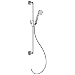 Gessi Venti20 Brausestange mit gebogener Halterung, mit schwenkbarem Brausehalter, Wandmontage, 1-Strahl, 1/2 Anschluss, 65144031, Farbe: Chrom