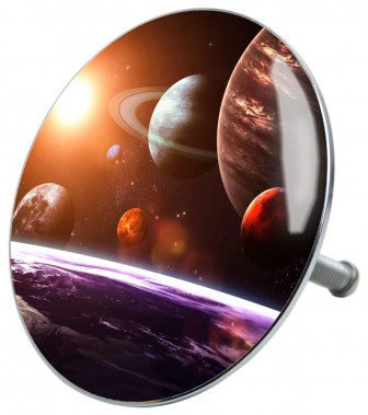WCShop24 Badewannenstöpsel Planeten