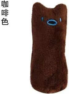Uplifted Finds Catnip Plush Teeth Grinding Cat Toy Interactive Chewing And Bite Toy For Kittens And Adult Cats coffee