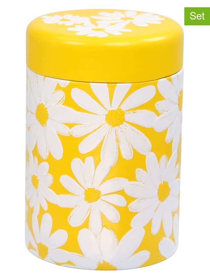 Eigenart 2er-Set: Teedosen "Daisy" in Gelb/ Weiß - 125 g - onesize