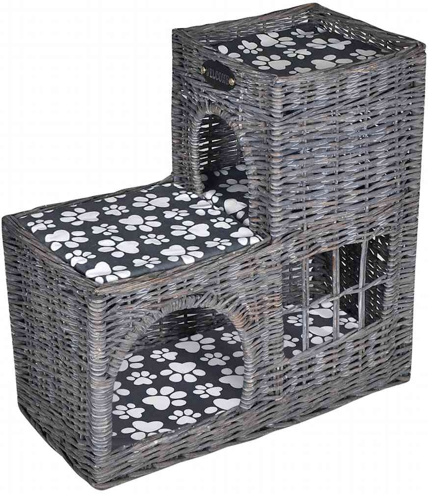 vidaXL Arbre/maison/château à chat avec coussin Saule
