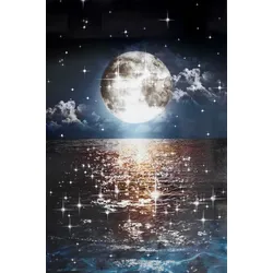Glasbild GLITZER MOND (BHT 80x120x0,40 cm) - BHT 80x120x0,40 cm