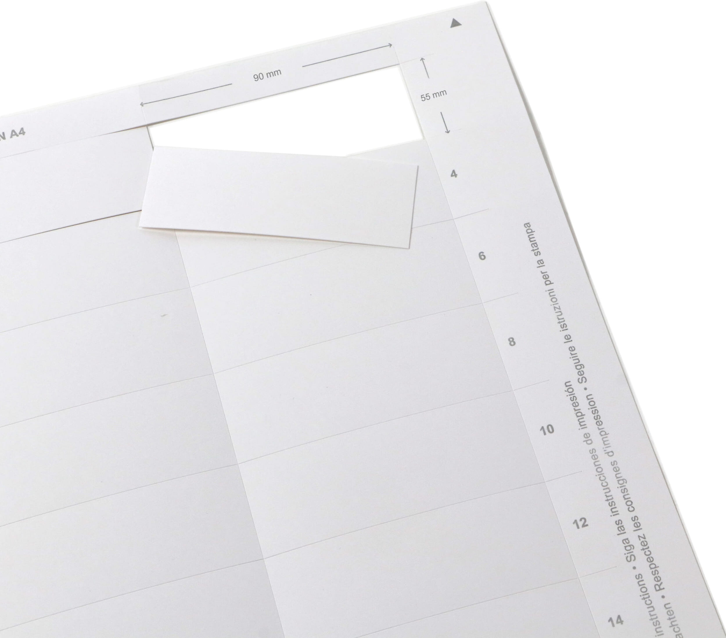 SPRINTIS 10 feuille - Planches d'impression, blanches 10 badges par planche d´impression   Urban 60, 90 x 55 mm, papier