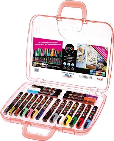 uni-ball POSCA Pigmentmarker im Koffer, Inhalt: 20 Stück