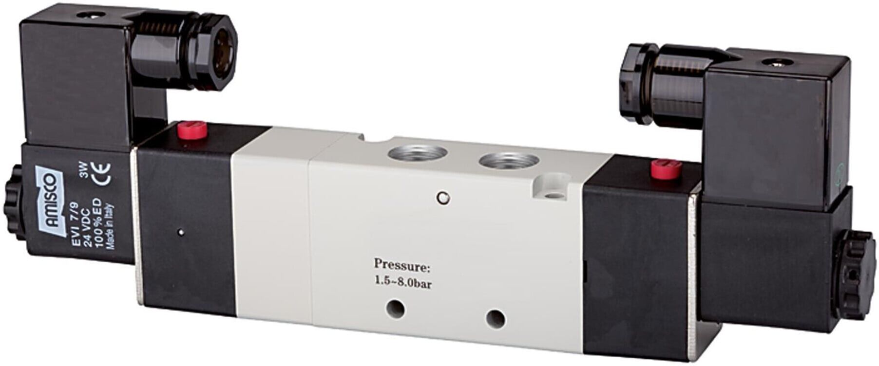 Riegler 5/3-Wegeventil elektropneum. Mitte entl., G 1/8, 24VDC 550l/min (517.3202)