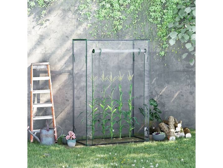 Outsunny Serre Jardin Acier/Plastique Anti-UV 1x0.5x1.5m