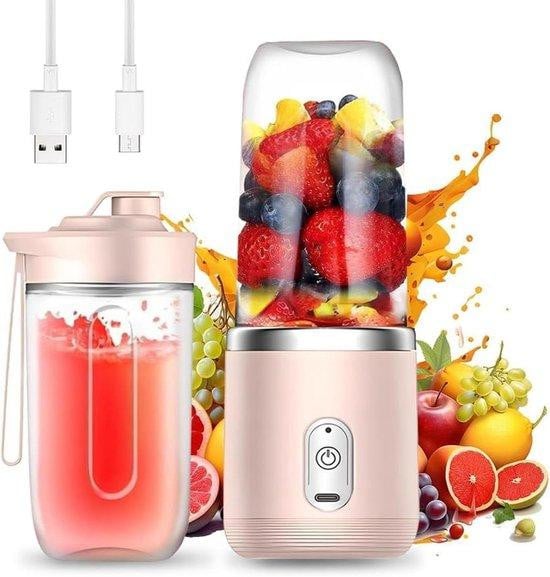 Yotutun Smoothie Maker - Draagbare Mixer - Roze - 400 ml