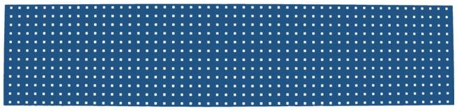 Panneau perforé pour mur d'atelier STIER, 2000x450 mm, bleu gentiane (906586)