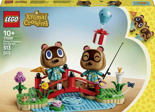 77059 LEGO Animal Crossing Ausflug mit Nepp und Schlepp Bauspielzeug Sammlerstück zum Videospiel die Nooklinge sind Tom Nooks