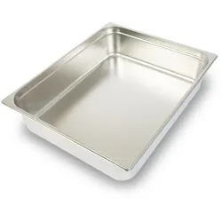 VERTES GN Behälter 2/1 Gastro Norm (Edelstahl, 150mm Tief ohne Deckel, Hygienisch, Rostfrei, Kratzfest, Temperaturbeständig von -40° bis +300°C)
