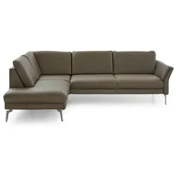 ComfortPlan Ecksofa Exeter Leder Greystone