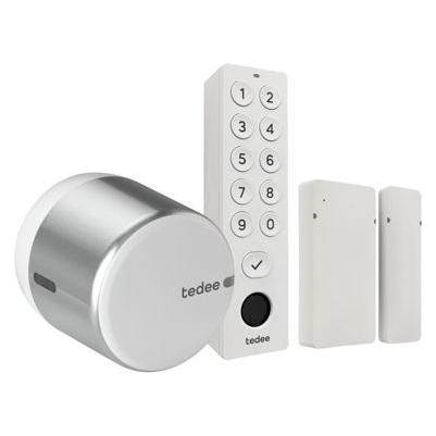 Tedee Set GO 2 Alu Keypad und Türsensor (Elektronische Zahlenkombination, Fingerabdruck, Smartphone) (5906288551799)
