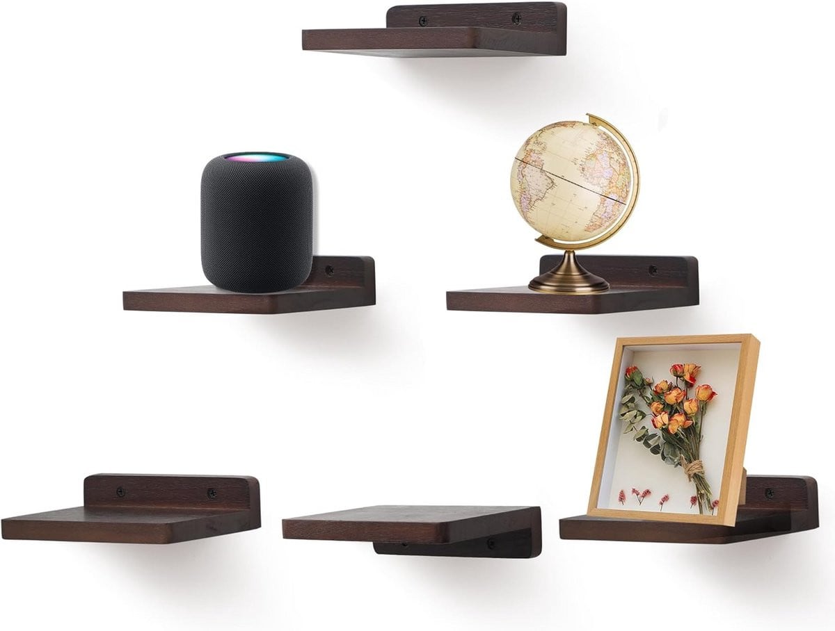 Rustieke Drijvende Wandplank voor Slaapkamer, Woonkamer, Badkamer of Keuken, Breedte: 38,1 cm