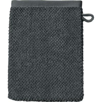 Waschhandschuh ROSS "SELECTION", grau (anthrazit), B:16cm L:21cm, Frottier, Handtücher, 100 % Bio-Baumwolle