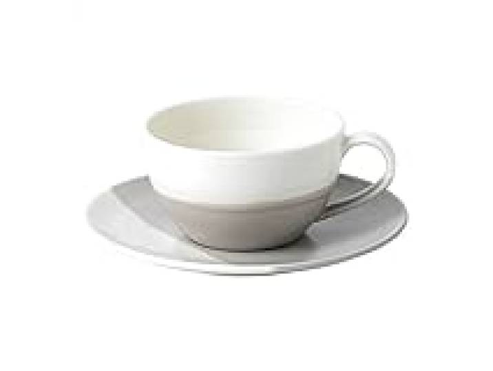 Royal Doulton Tasse et soucoupe, Porcelaine, gris, 275ml