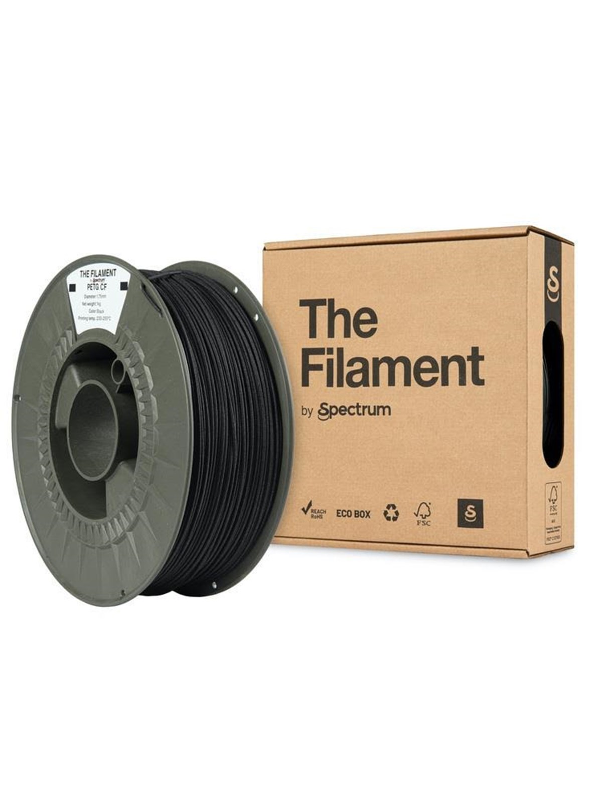 Spectrum The Filament / PETG CF/ Black / ? 1.75 mm / 1 kg