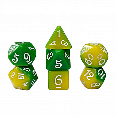 Dice4friends Würfelset Fable - Tinker Bell - Gelb/Grün - 7 Würfel 310816