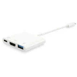 Equip USB-C auf HDMI, USB-A, 60W USB PD Adapter