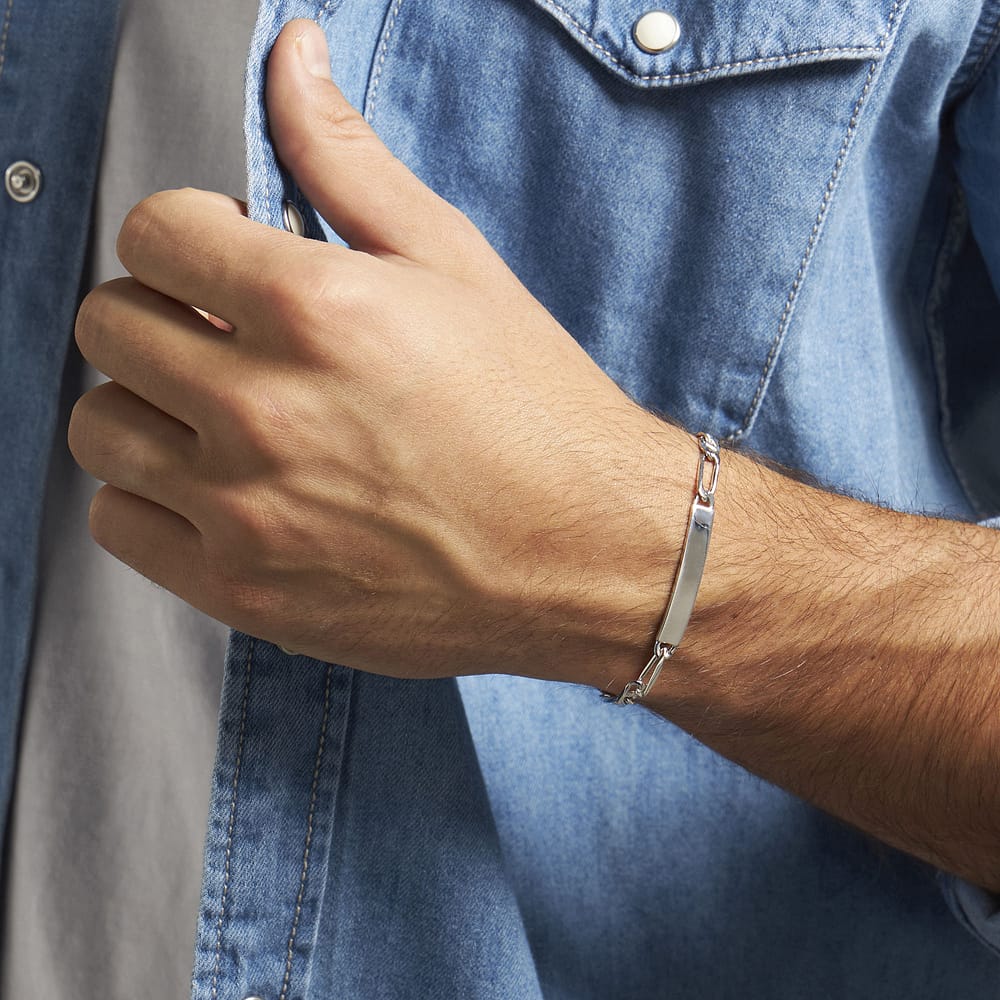 Gourmette Cleor En Argent 925/1000 Homme