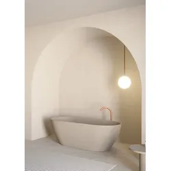 RIHO Bilbao freistehende Badewanne, SOLIDSurface, Pebble Grey, B118001106, Ausführung: 170x80x55,5cm, Nutzinhalt: 275 Liter