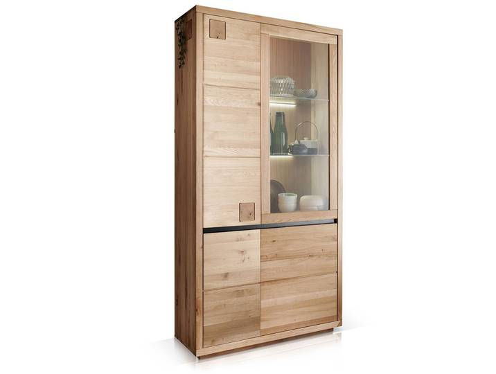 CALDERA Vitrine II, Material Massivholz, Wildeiche geölt
