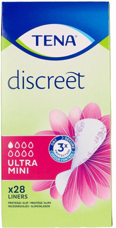 Tena Lady Protège-slips discrets ultra-mini pour incontinence, 28 unités