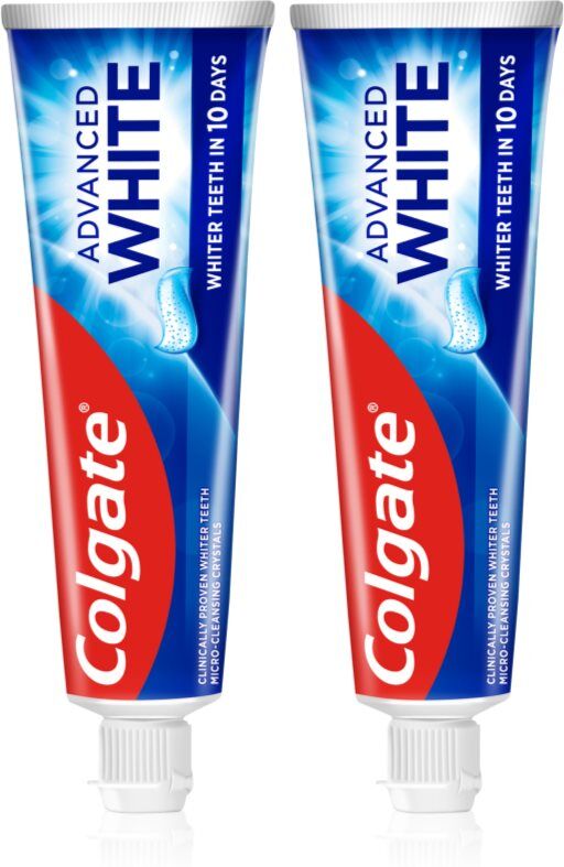 Colgate Advanced White dentifrice blanchissant anti-taches 2x75 ml