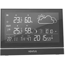Ventus W200 - Wetterstation, Wetterstation, Schwarz