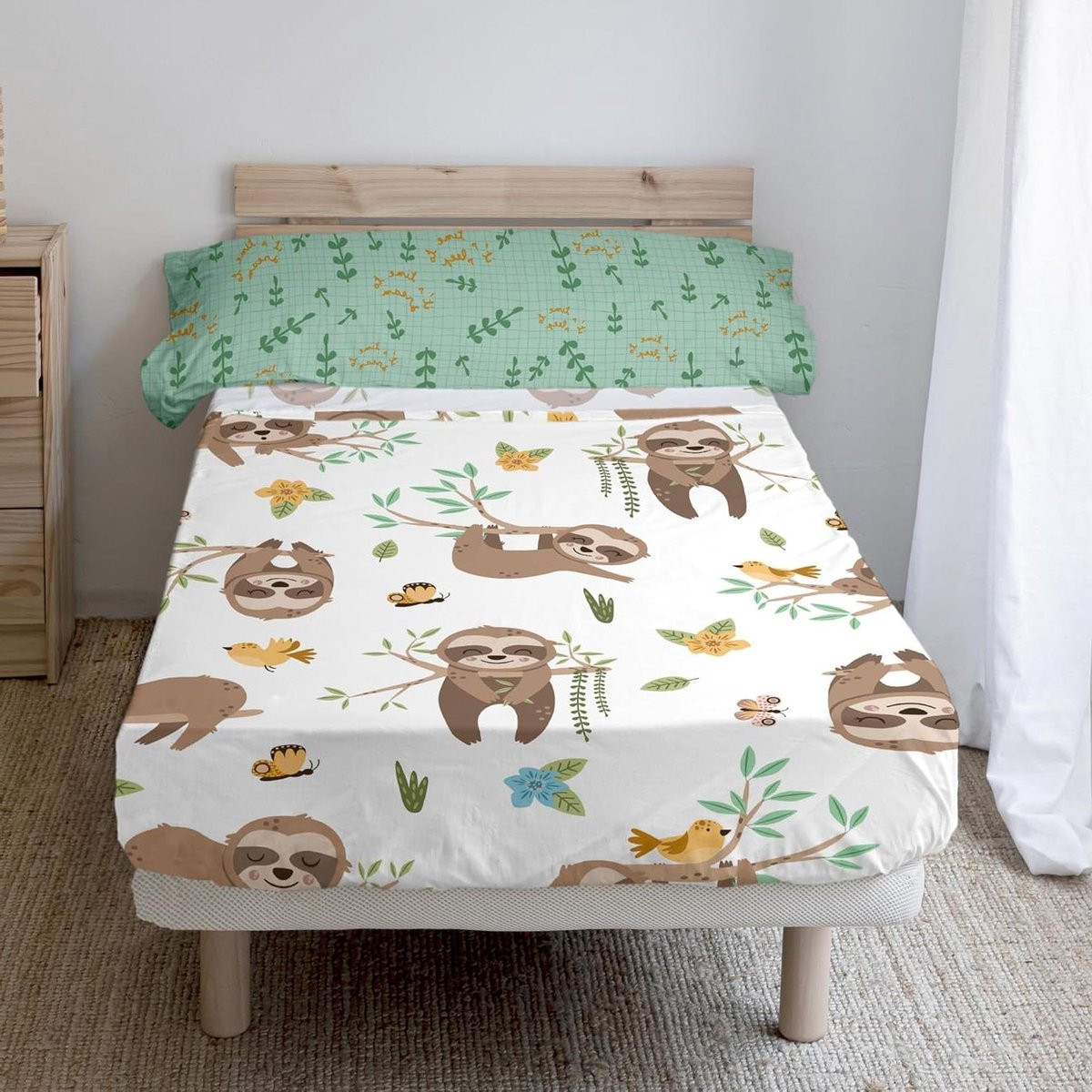Dekbedovertrek Set met Vrolijk Cartoon Patroon voor Queen Bed - Veelkleurig