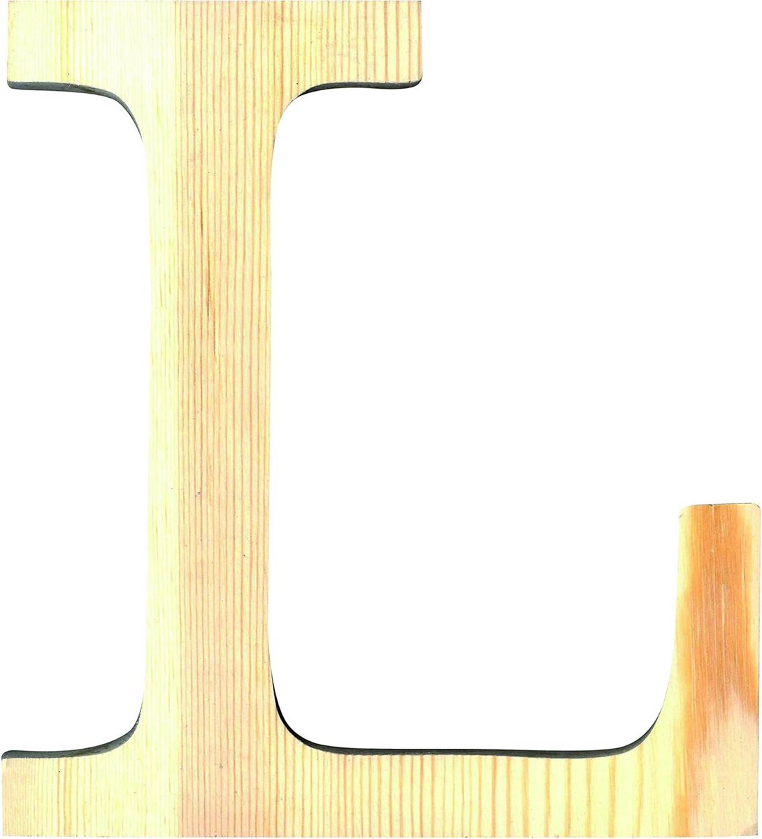 Houten Letter L in Hoofdletters voor Knutselen en Decoratie