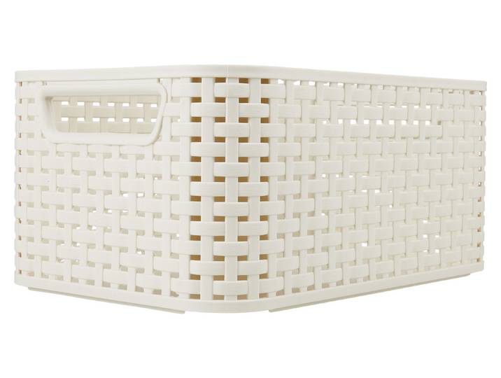 Curver Rattan Box Creme 13 × 19.4 × 28.5 cm 7 l