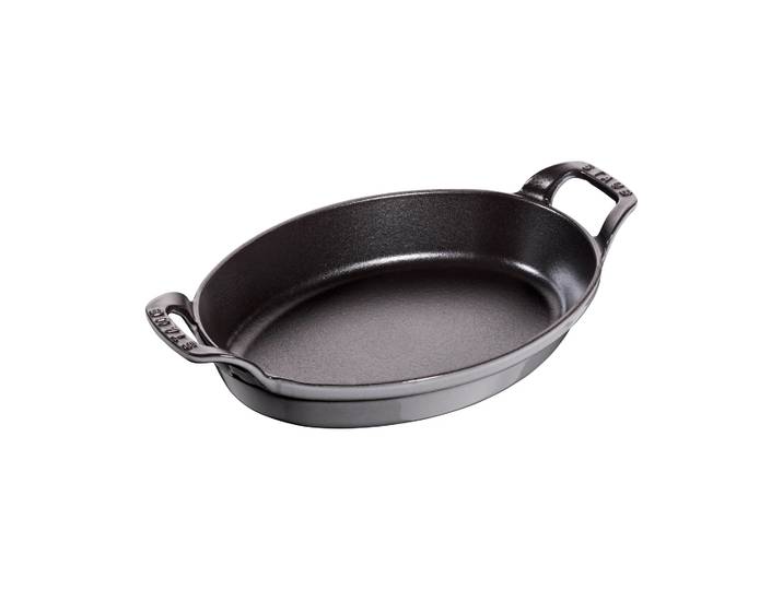 STAUB Plat à four ovale en fonte Staub 24 cm Gris graphite