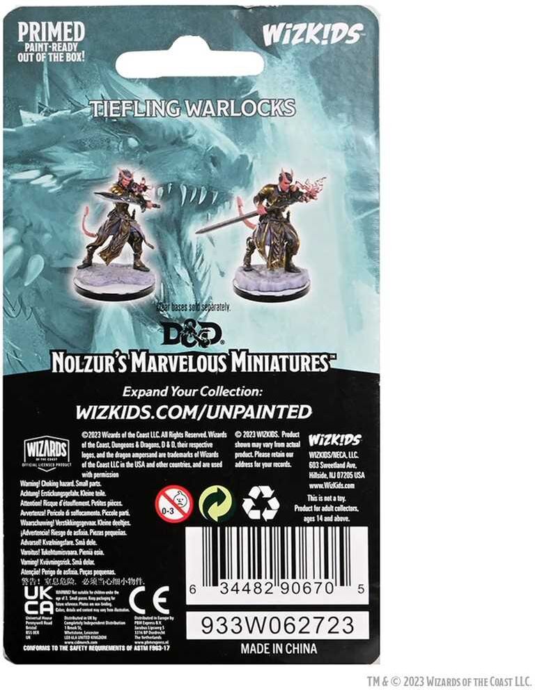 Wiz Kids LLC D;D Nolzur's Marvelous Miniatures: Tiefling Warlocks for Tabletop Role-Playing Games