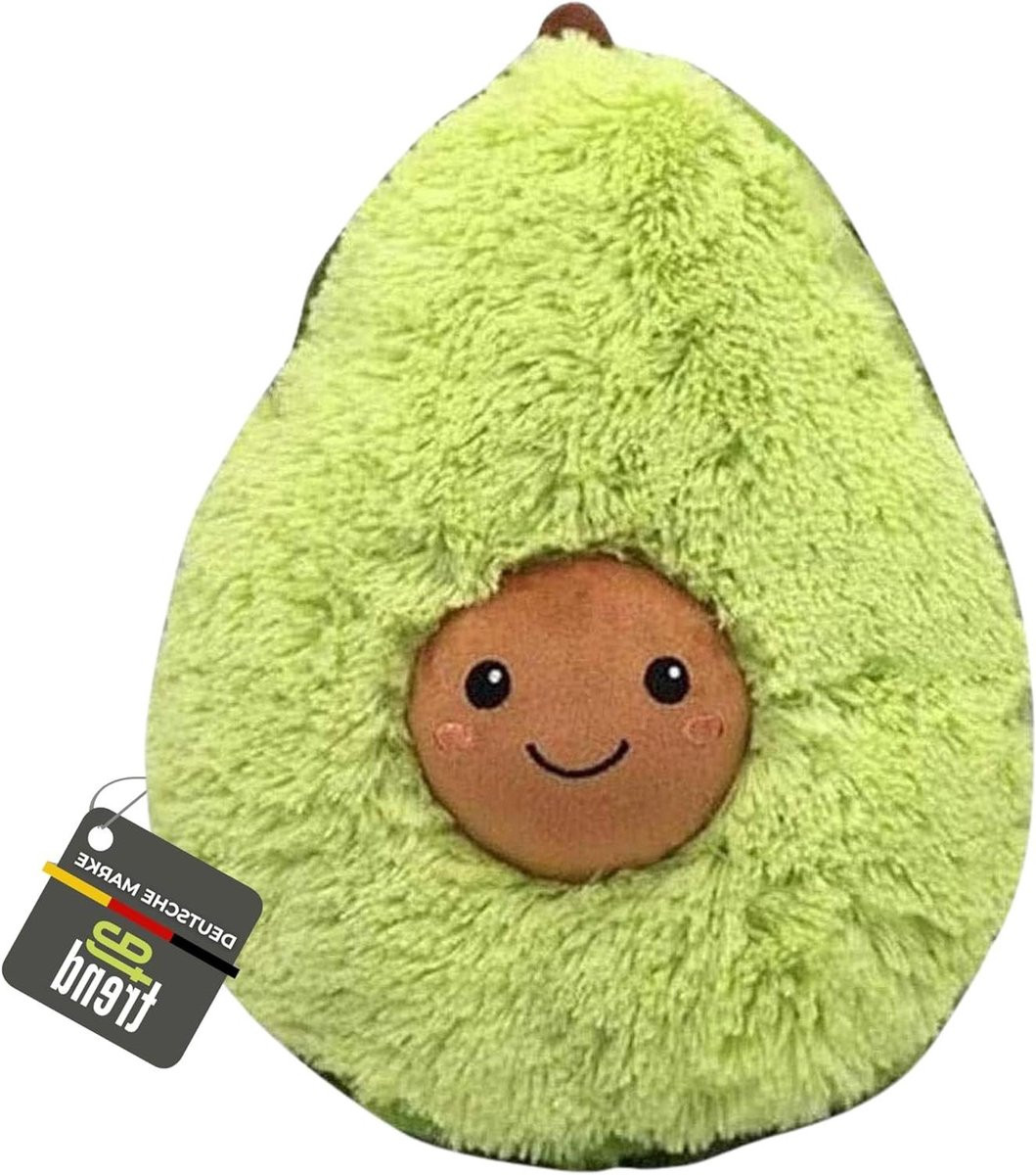 Pluche Knuffel Avocado Kussen - Groen - XXL Formaat - 60 cm