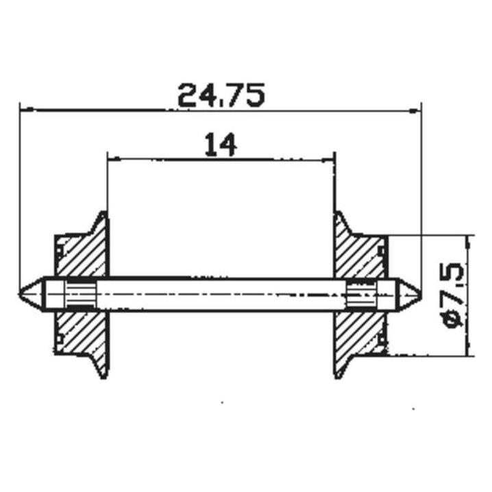 Roco H0 Radsatz AC 40184 2 St. (40184)