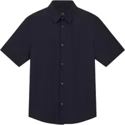 A|X Armani Exchange für Herren. XM001566AF19193UB101 Hochwertiges graues Hemd (L), Lässig, Polyamid, Kurzarm
