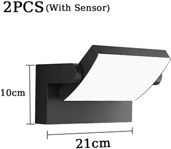 Multisell Products Hub LED Wall Light With Sensor, Waterproof, Ideal For Bedroom, Garden, Corridor, Balcony 2pcs With Sensor cold Light