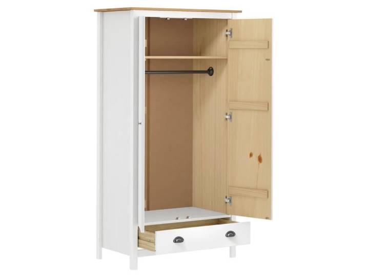 Garde-robe - ESTINK - ER1680 - 2 portes - Bois massif - 89x50x170 cm