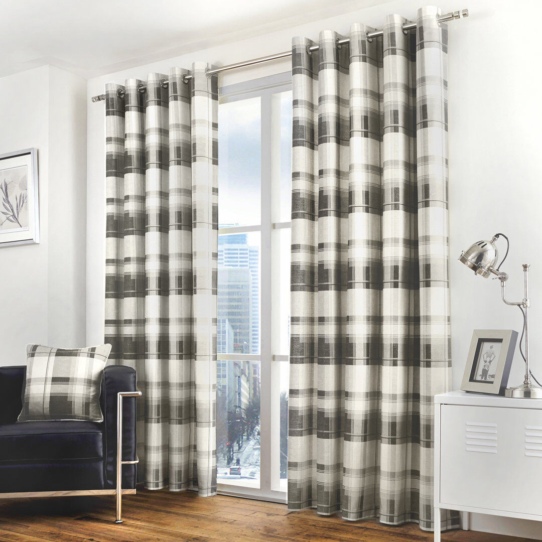 Fusion Sheer Curtain Slate Width 229 x Drop 183 cm