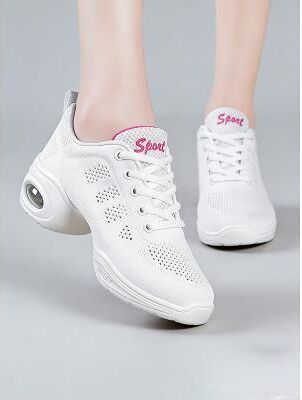 LightInthebox Women's White Jazz Dance Sneakers - Lightweight Kids Teens Practice Shoes for Hip-Hop, Jazz Street Dance