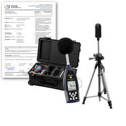 PCE Instruments PCE-428-EKIT-ICA Schallpegelmesser inkl. ISO-Zertifikat 25 - 136 db(A) 20 HZ - 12,5 kHz