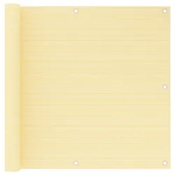 vidaXL Balkon-Sichtschutz Beige 90x600 cm HDPE