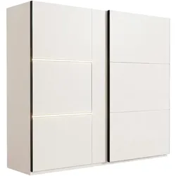 SCHWEBETÜRENSCHRANK Travis mit 2 Türen und LED-Beleuchtung, 250 cm, Kaschmir