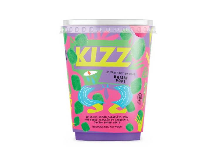 KIZZ Raisin POP Bonbons acidulés au raisin pur fruit - 160 g
