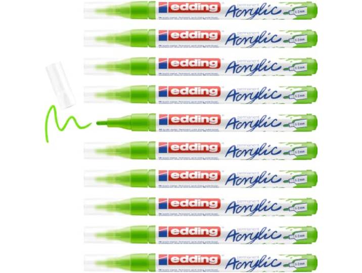 Acrylmarker edding e-5300 f geelgroen 1 stuk