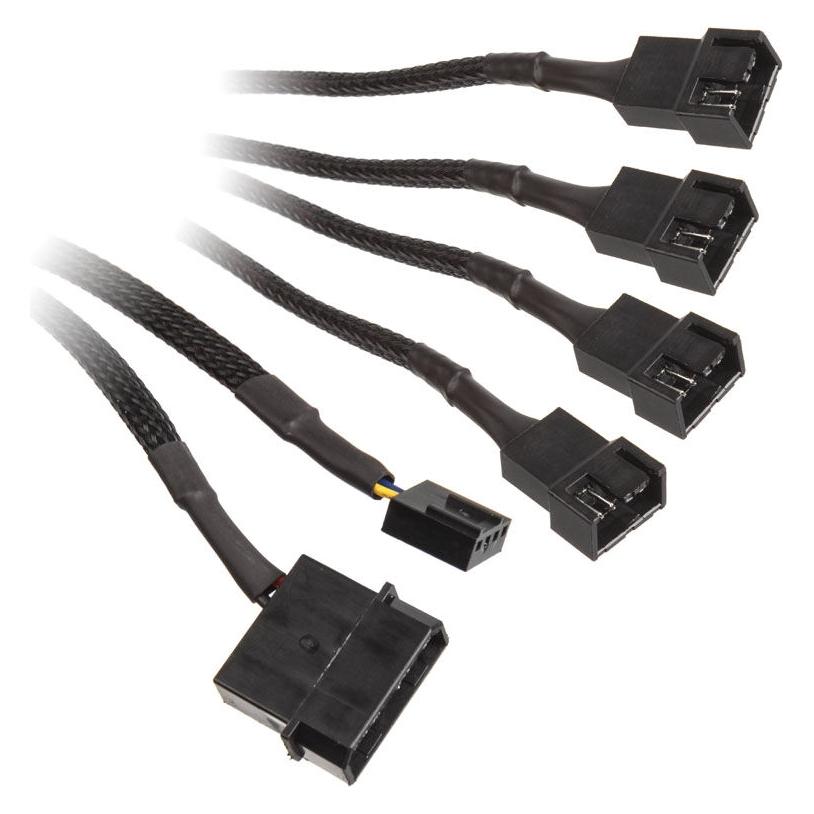 EKWB EK-Cable Y-Weiche für 4x 4-Pin-PWM-Lüfter (80 cm, 4 pin Molex, 4 pin PWM) (3831109867808)