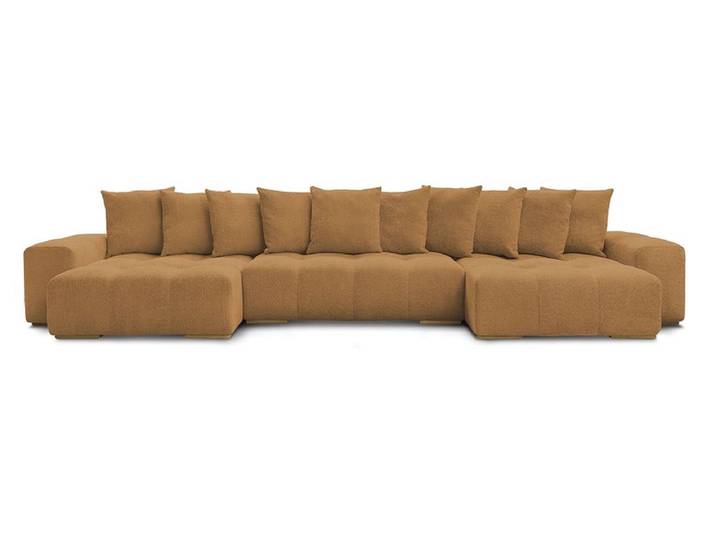 Wohnlandschaft BOBOCHIC ANAKIN Boucle-Stoff gelb